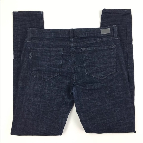 Paige Jeans Skyline Skinny Dark Wash Crinkle - Picture 3 of 4